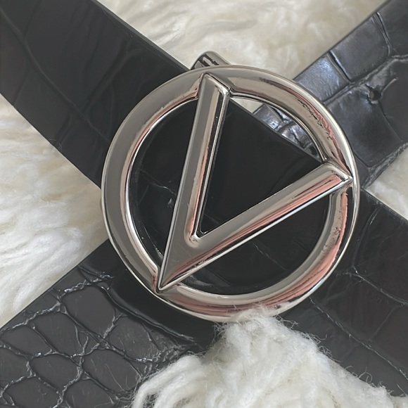 Valentino Crocodile V Logo Belt - Picture 2 of 11